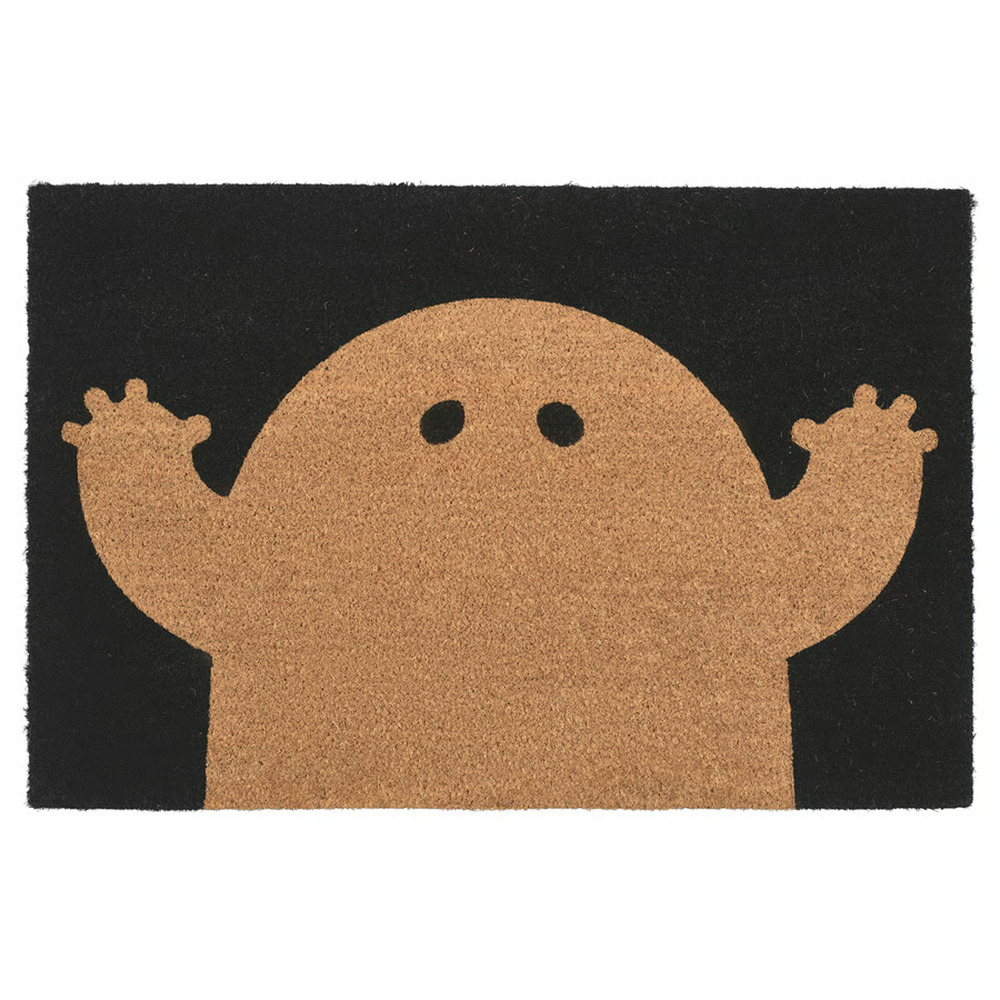 IKEA KUSTFYR Door Mat, Ghost Pattern Black/Natural, 2'0"x2'11" (405.995.63) NEW